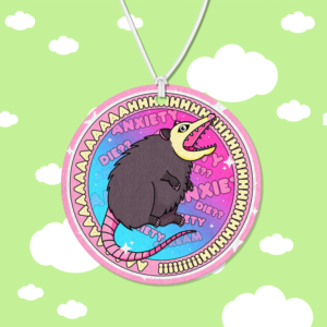 Anxiety Possum Round Air Freshener