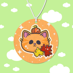 Autumn Pumpkin Kitty Air Freshener