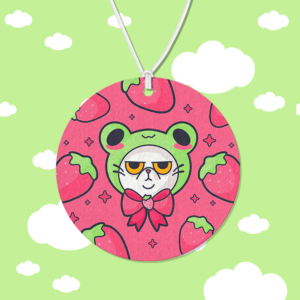 Grumpy Strawberry Cat Air Freshener